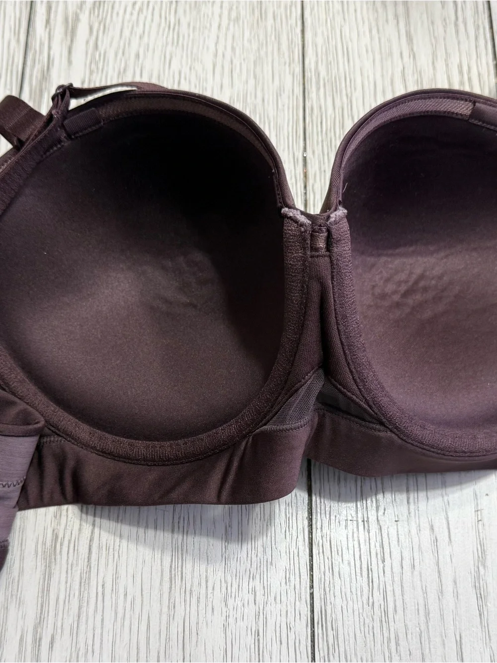 Cacique 44B Strapless Convertible Bra comfort bliss Chocolate Brown underwire